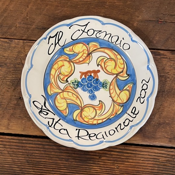 IL FORNAIO FESTA REGIONALE 2002 VINTAGE COLLECTIBLE ITALIAN PLATE - Picture 3 of 5